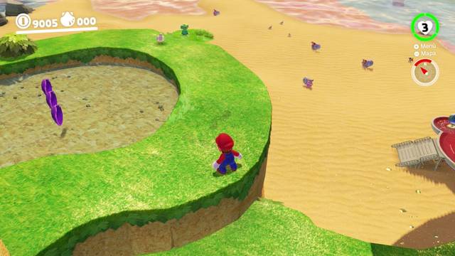 Super Mario Odyssey - Reino Ribereño - Monedas moradas - Costa sureste - Monedas moradas 92 94