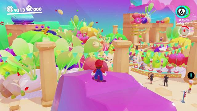 Super Mario Odyssey - Reino de los fogones - Monedas moradas - Zona del poblado - Monedas moradas 22 24