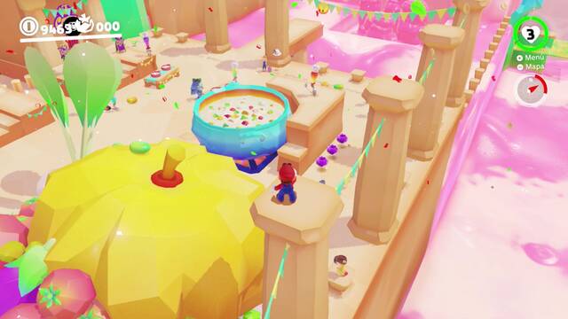 Super Mario Odyssey - Reino de los fogones - Monedas moradas - Zona del poblado - Monedas moradas 31 33