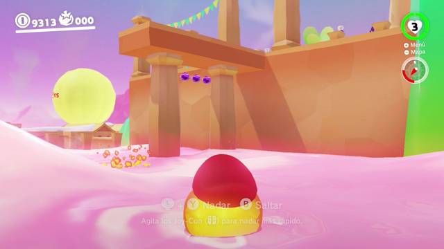 Super Mario Odyssey - Reino de los fogones - Monedas moradas - Zona este del poblado - Monedas moradas 34 36