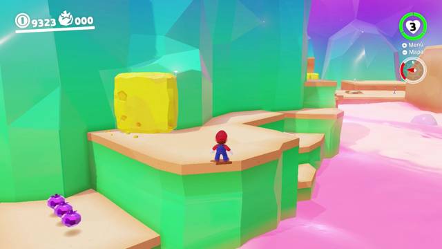 Super Mario Odyssey - Reino de los fogones - Monedas moradas - Zona este del poblado - Monedas moradas 40 42