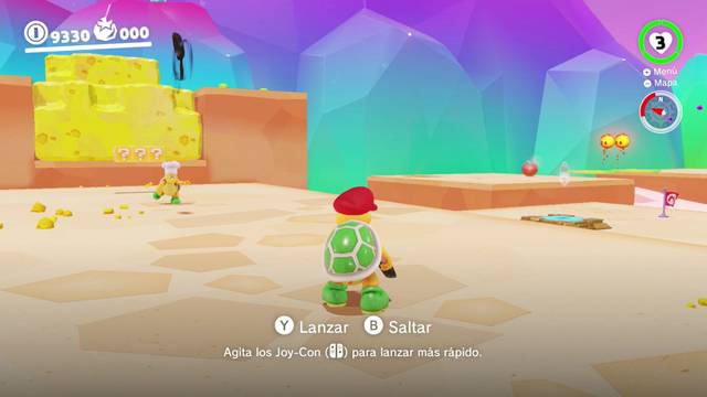 Super Mario Odyssey - Reino de los fogones - Monedas moradas - Zona este del poblado - Monedas moradas 43 46