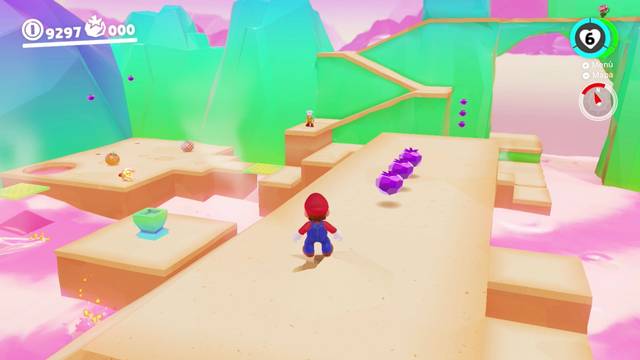 Super Mario Odyssey - Reino de los fogones - Monedas moradas - Zona este del poblado - Monedas moradas 50 57