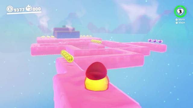 Super Mario Odyssey - Reino de los fogones - Monedas moradas - Zona este del poblado - Monedas moradas 58 60