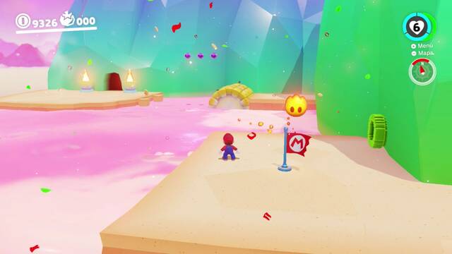 Super Mario Odyssey - Reino de los fogones - Monedas moradas - Zona oeste del poblado - Monedas moradas 82 84