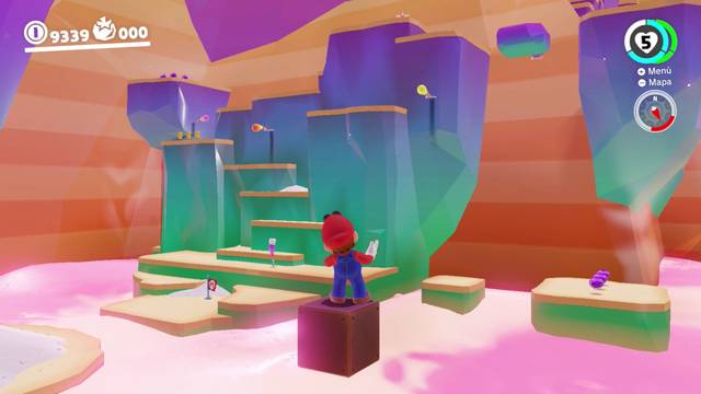 Super Mario Odyssey - Reino de los fogones - Monedas moradas - Montaña del norte - Monedas moradas 91 97