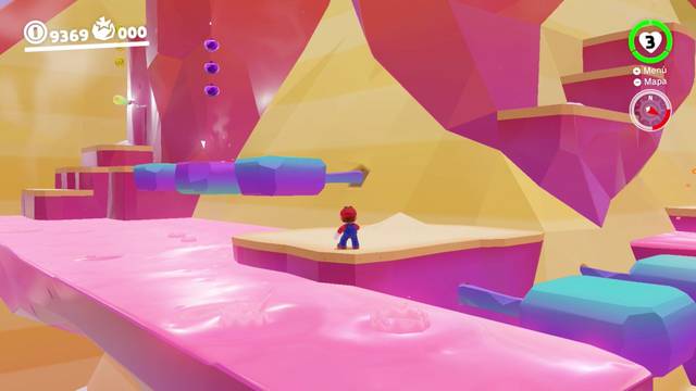 Super Mario Odyssey - Reino de los fogones - Monedas moradas - Montaña del norte - Monedas moradas 98 100