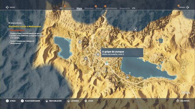 Assassin Creed Origins - Misiones secundarias - A golpe de yunque - Ubicacin