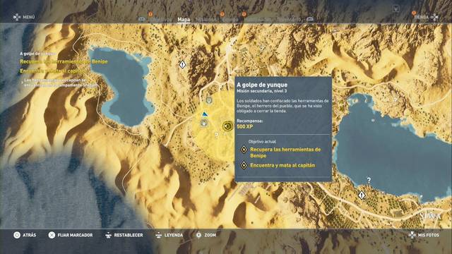 Assassin Creed Origins - Misiones secundarias - A golpe de yunque - Objetivo