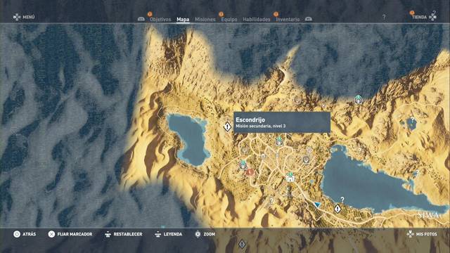 Assassin Creed Origins - Misiones secundarias - Escondrijo - Objetivo