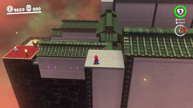 Super Mario Odyssey - Reino de Bowser - Monedas moradas - Tercer patio (parte trasera) - Monedas moradas 9 12