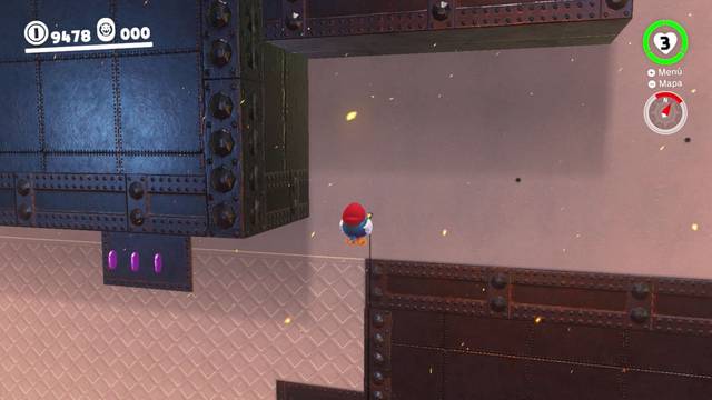 Super Mario Odyssey - Reino de Bowser - Monedas moradas - Segundo patio - Monedas moradas 26 28