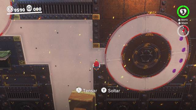 Super Mario Odyssey - Reino de Bowser - Monedas moradas - Muro interior del castillo de Bowser - Monedas moradas 61 64
