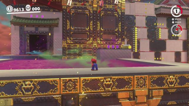Super Mario Odyssey - Reino de Bowser - Monedas moradas - Muro interior del castillo de Bowser - Monedas moradas 80 85