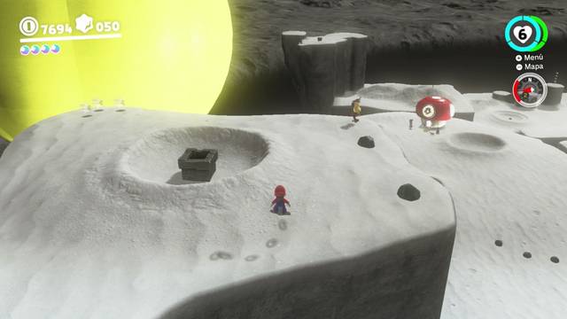 Super Mario Odyssey - Reino Luna - Energilunas 36 y 35 - Entrada a la prueba