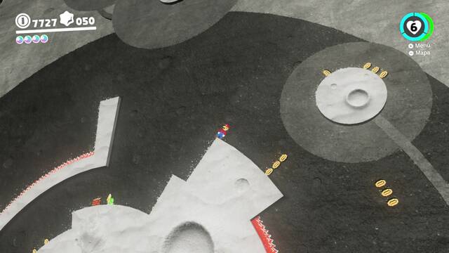 Super Mario Odyssey - Reino Luna - Energilunas 36 y 35 - Camino secundario