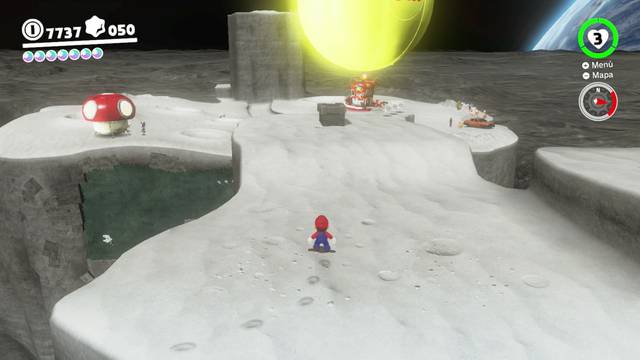Super Mario Odyssey - Reino Luna - Energilunas 38 y 37 - Entrada a la prueba
