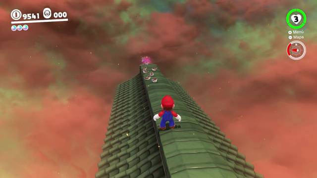 Super Mario Odyssey - Reino de Bowser - Energiluna 50 - Pájaro con extraña luz