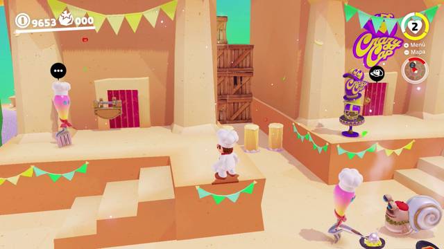 Super Mario Odyssey - Reino de los Fogones - Energilunas 27 y 28 - Entrada a la prueba