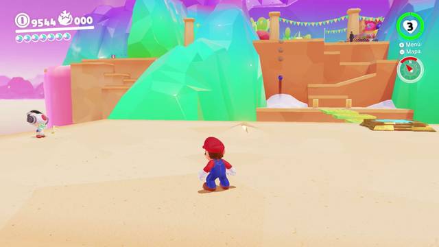 Super Mario Odyssey - Reino de los Fogones - Energiluna 51 - Toad escuchando msica