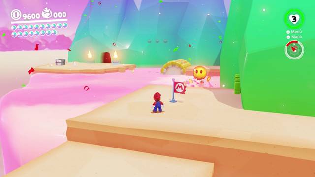 Super Mario Odyssey - Reino de los Fogones - Energilunas 66 y 65 - Entrada a la prueba