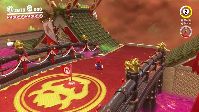 Super Mario Odyssey - Reino de Bowser - Energiluna 30 - Tejado del banderín