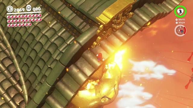 Super Mario Odyssey - Reino de Bowser - Energiluna 13 - Cara de Bowser