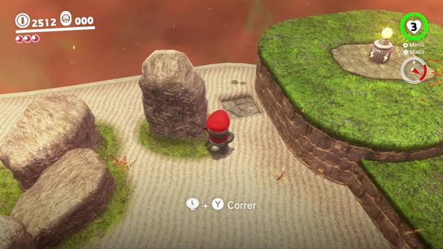 Super Mario Odyssey - Reino de Bowser - Energilunas 24 y 25 - Suelo de piedras