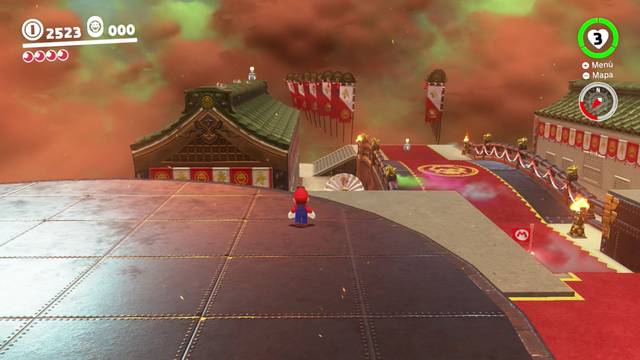 Super Mario Odyssey - Reino de Bowser - Energiluna 16 - Poste en la zona de los Broodals