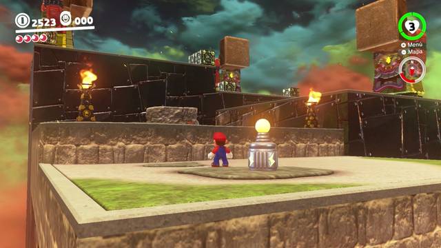 Super Mario Odyssey - Reino de Bowser - Energiluna 16 - Peldañogros