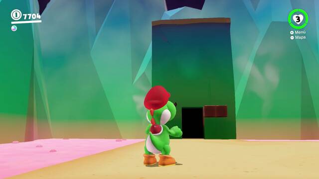 Super Mario Odyssey - Cara oculta de la luna - Energilunas 13 y 14 - Bloques invisibiles