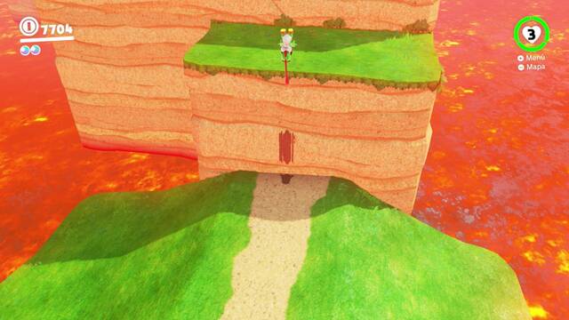 Super Mario Odyssey - Cara oculta de la luna - Energilunas 11 y 12 - Salto largo con Yoshi