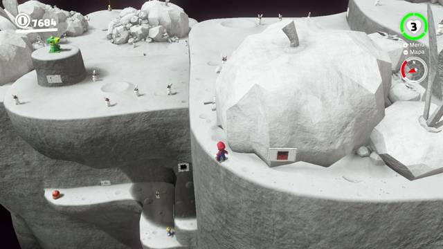 Super Mario Odyssey - Cara oculta de la luna - Energilunas 6 y 5 - Zona con pruebas
