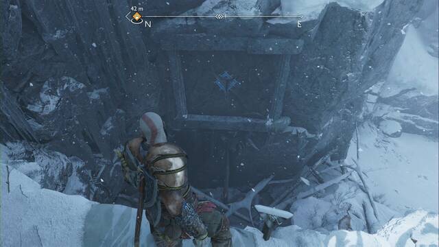 Cofre legendario #1 en Pozo de Urd - Punto desde el que saltar