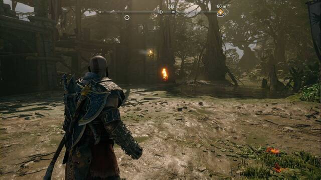 Cofre legendario #9 en Campamento de Freyr - Punto donde clavar la lanza