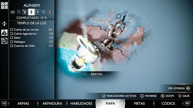 Cofre legendario #3 en el Templo de la luz - Ubicacin del cofre #3 de Alfheim