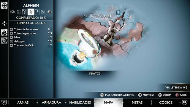 Cofre legendario #4 en el Templo de la luz - Ubicacin del cofre legendario #4 de Alfheim