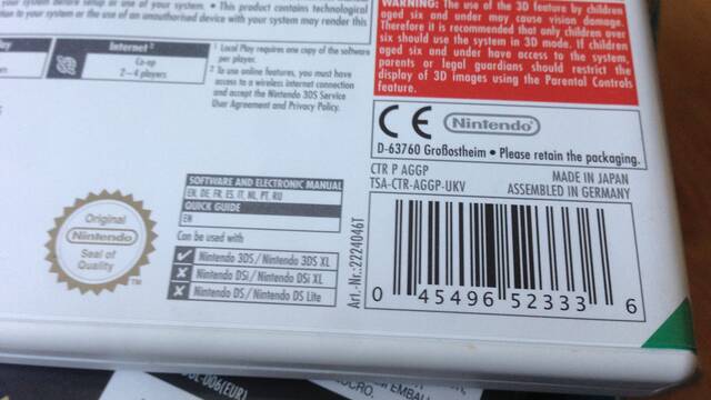 Nintendo y sus SKUs - Nintendo 3DS -CTR-