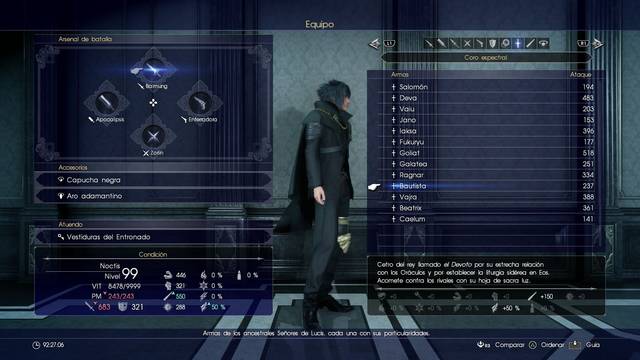 Final Fantasy XV Armas ancestrales - Bautista