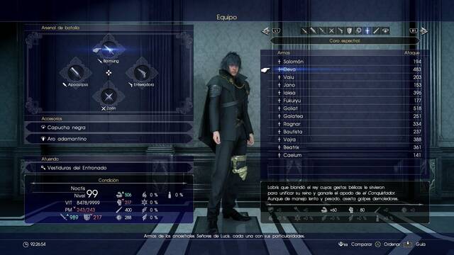 Final Fantasy XV Armas ancestrales - Deva