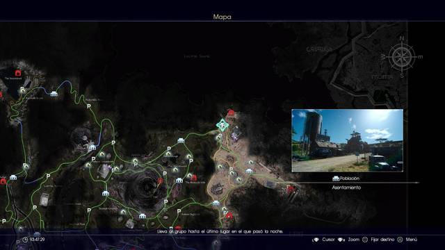 Final Fantasy XV Mapa incompleto B -