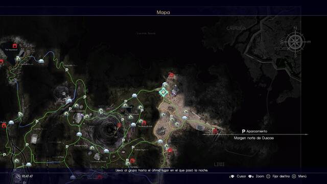Final Fantasy XV Mapa incompleto C -