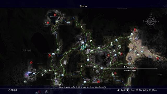 Final Fantasy XV Mapa incompleto J -