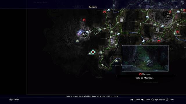 Final Fantasy XV Mapa incompleto M -