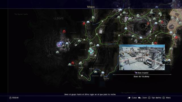 Final Fantasy XV Mapa incompleto N -