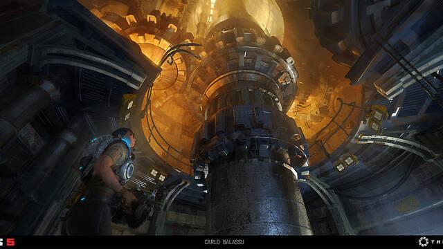 Gears 5 - Ilustraciones - carlo balassu windmill core v03