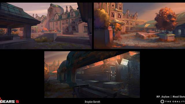 Gears 5 - Ilustraciones - braydan barrett mp asylum v0 lighting concepts