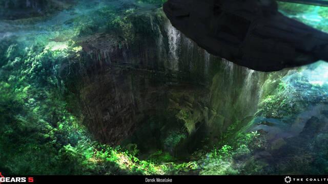 Gears 5 - Ilustraciones - derek weselake gears5 env concept azura drop 01 dw