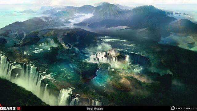 Gears 5 - Ilustraciones - derek weselake gears5 env concept azura dw