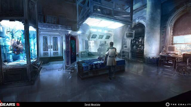 Gears 5 - Ilustraciones - derek weselake gears5 env concept earlylabexploration dw